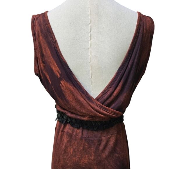 NEW Rising International Boho Handmade Tie Dye Embroidered Maxi Dress XL Nepal - Picture 8 of 12